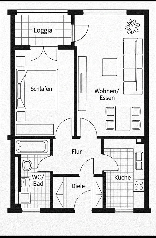 2 Zimmer Wohnung mit 61 m² in Ingolstadt – Bild 1