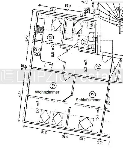 2 Zimmer Wohnung mit 45 m² in Leipzig – Bild 2