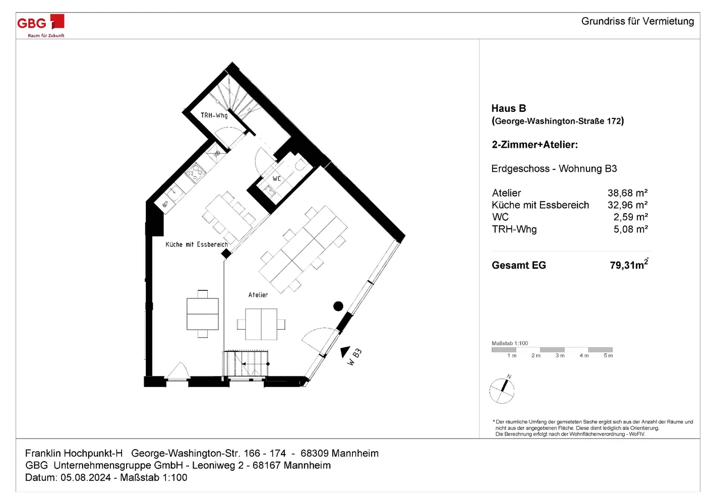 3 Zimmer Wohnung mit 152 m² in Mannheim – Bild 2