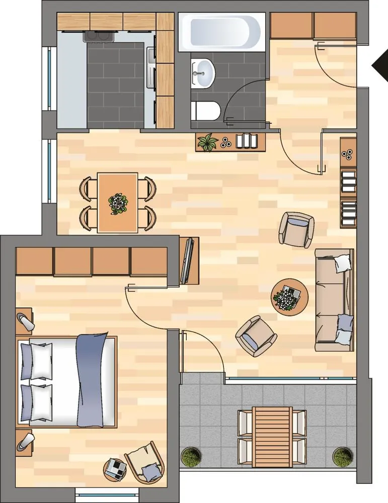 2 Zimmer Wohnung mit 51 m² in Wuppertal – Bild 2