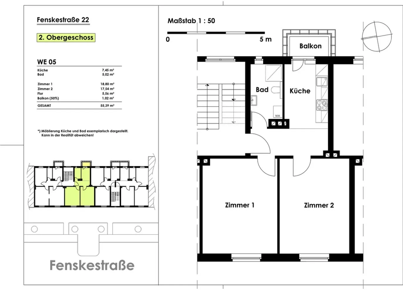 2 Zimmer Wohnung mit 55 m² in Hannover – Bild 6