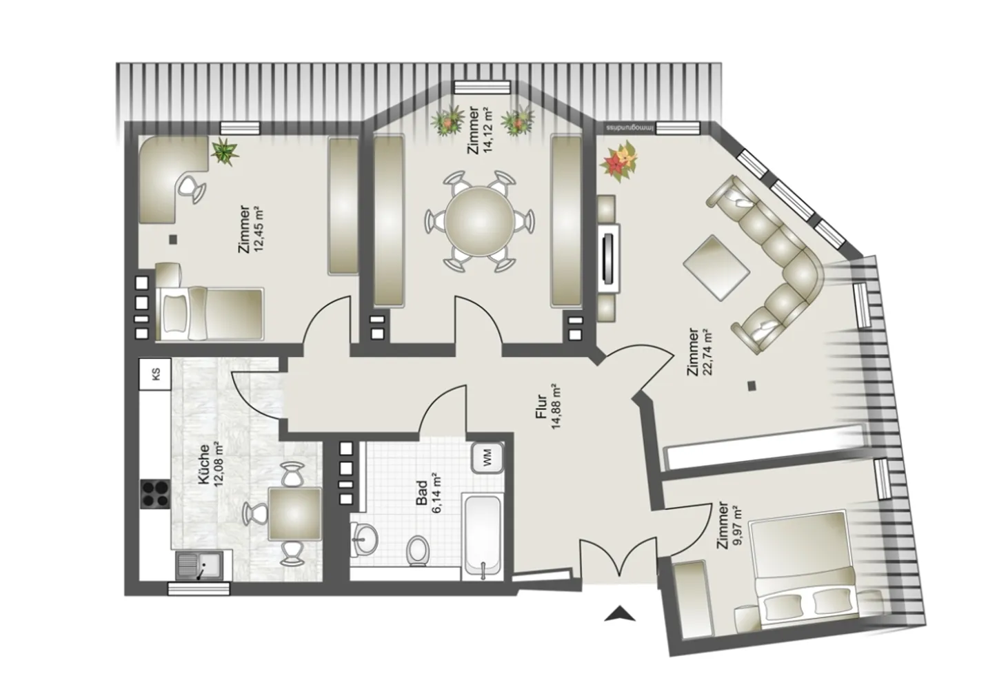 4 Zimmer Wohnung mit 92 m² in Halle (Saale) – Bild 8