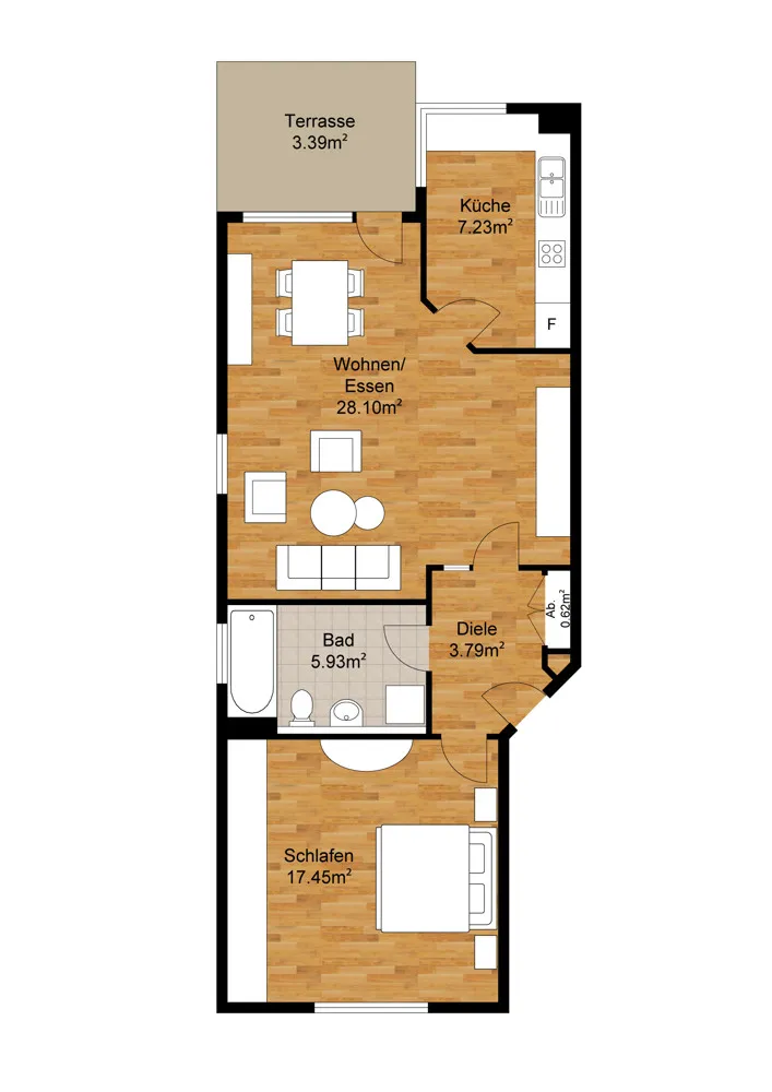 2 room apartment with 66 m² in Kaarst – Photo 12