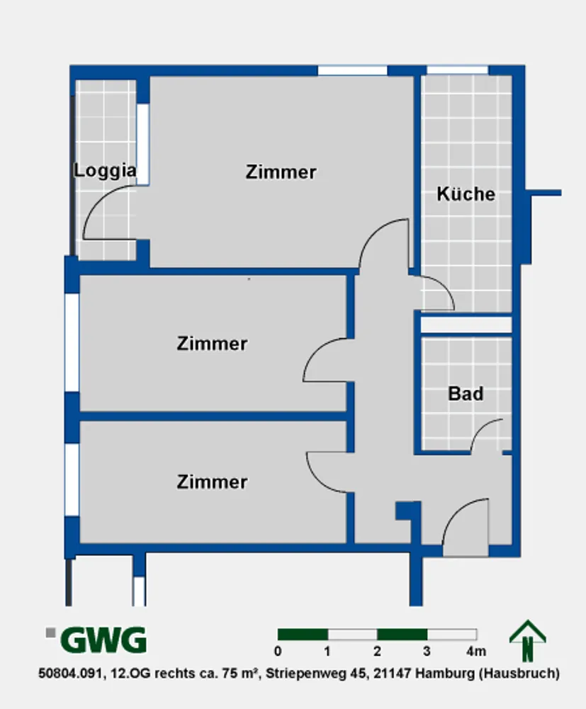 3 Zimmer Wohnung mit 74 m² in Hamburg – Bild 5