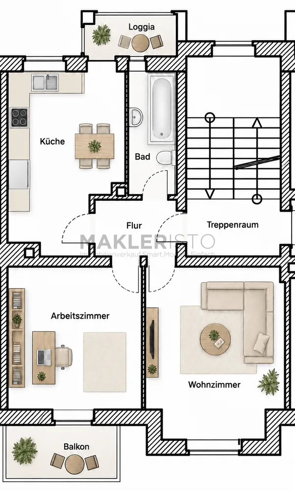 2 room apartment with 60 m² in Dresden – Photo 6