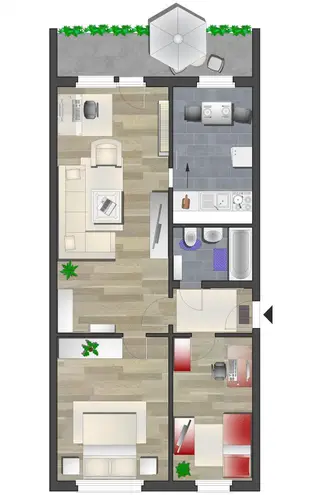 3 room apartment with 71 m² in Chemnitz – Photo 6
