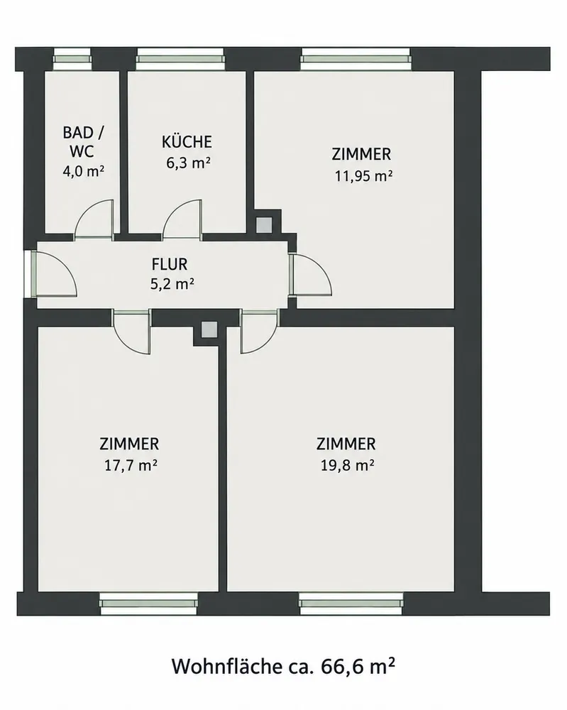 3 Zimmer Wohnung mit 67 m² in Mannheim – Bild 4