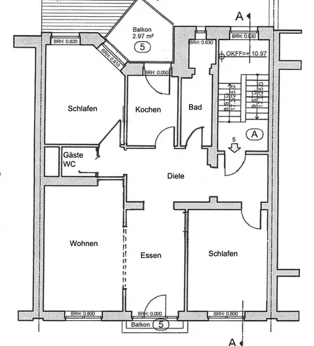 4 Zimmer Wohnung mit 101 m² in Düsseldorf – Bild 2