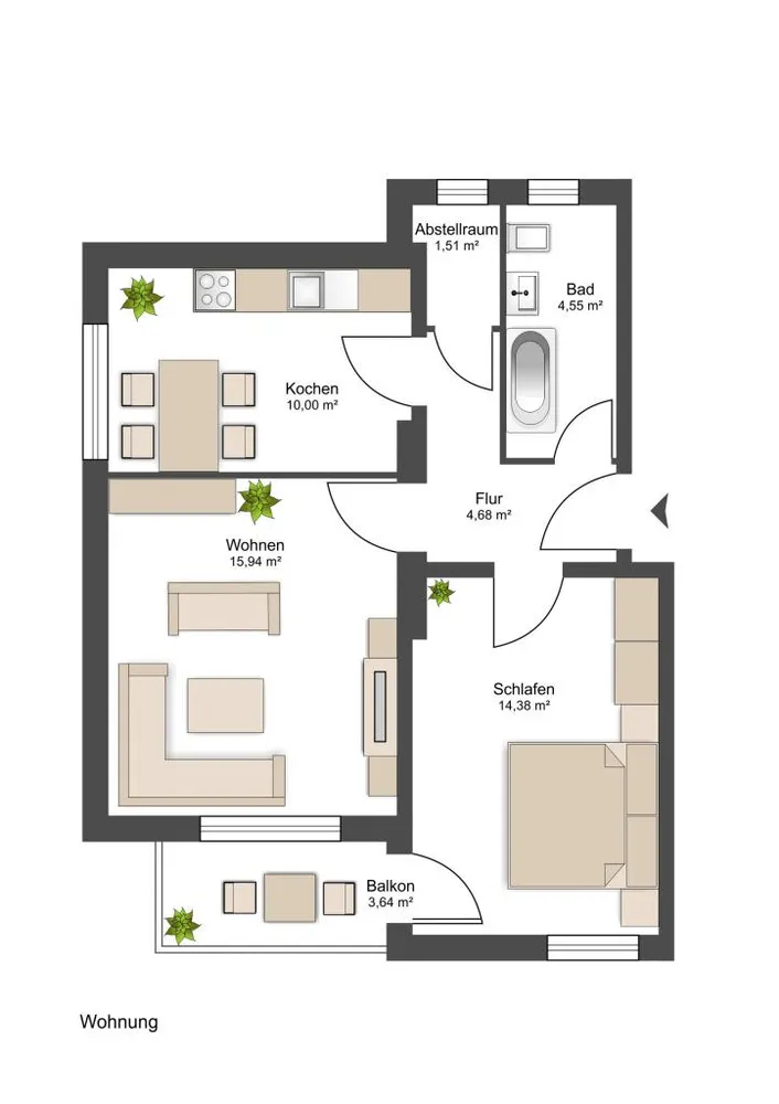 2 Zimmer Wohnung mit 49 m² in Magdeburg – Bild 9