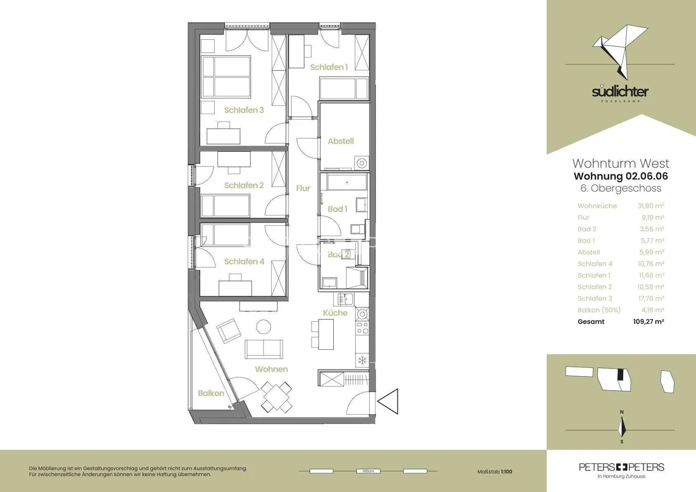 5 Zimmer Wohnung mit 109 m² in Hamburg – Bild 9