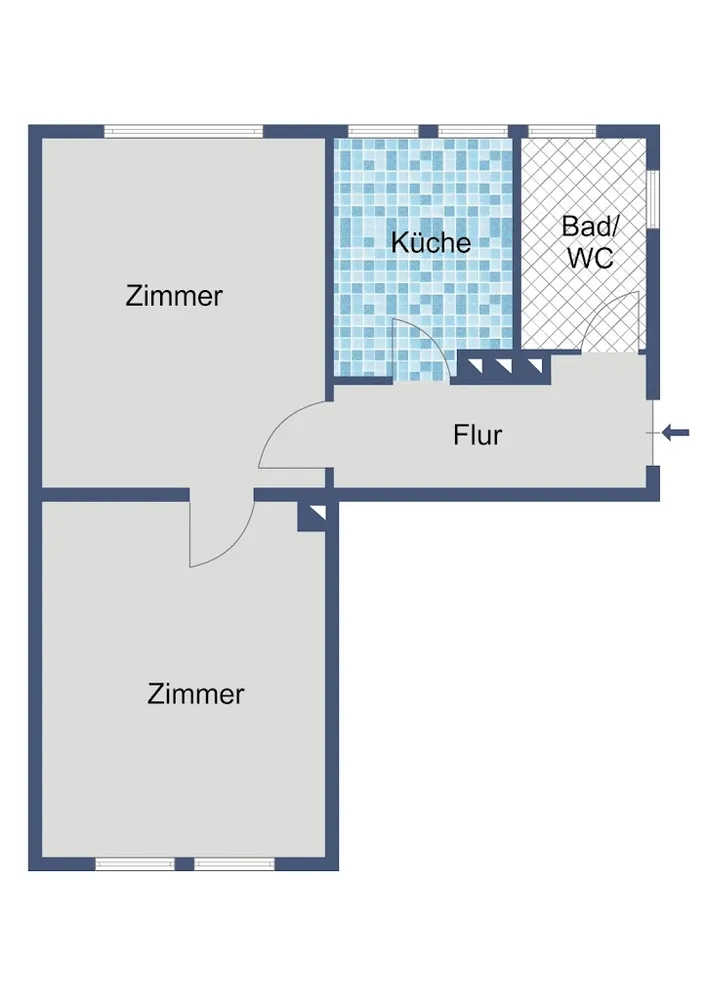 2 room apartment with 44 m² in Kassel – Photo 8