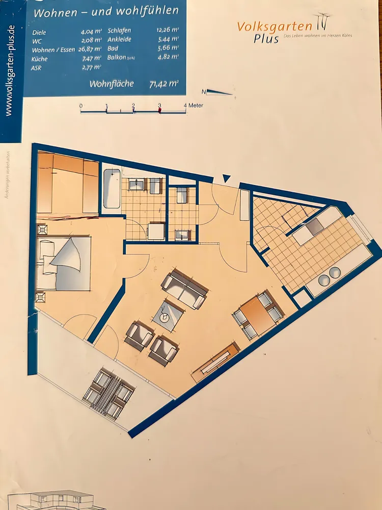 2 Zimmer Wohnung mit 72 m² in Köln – Bild 2