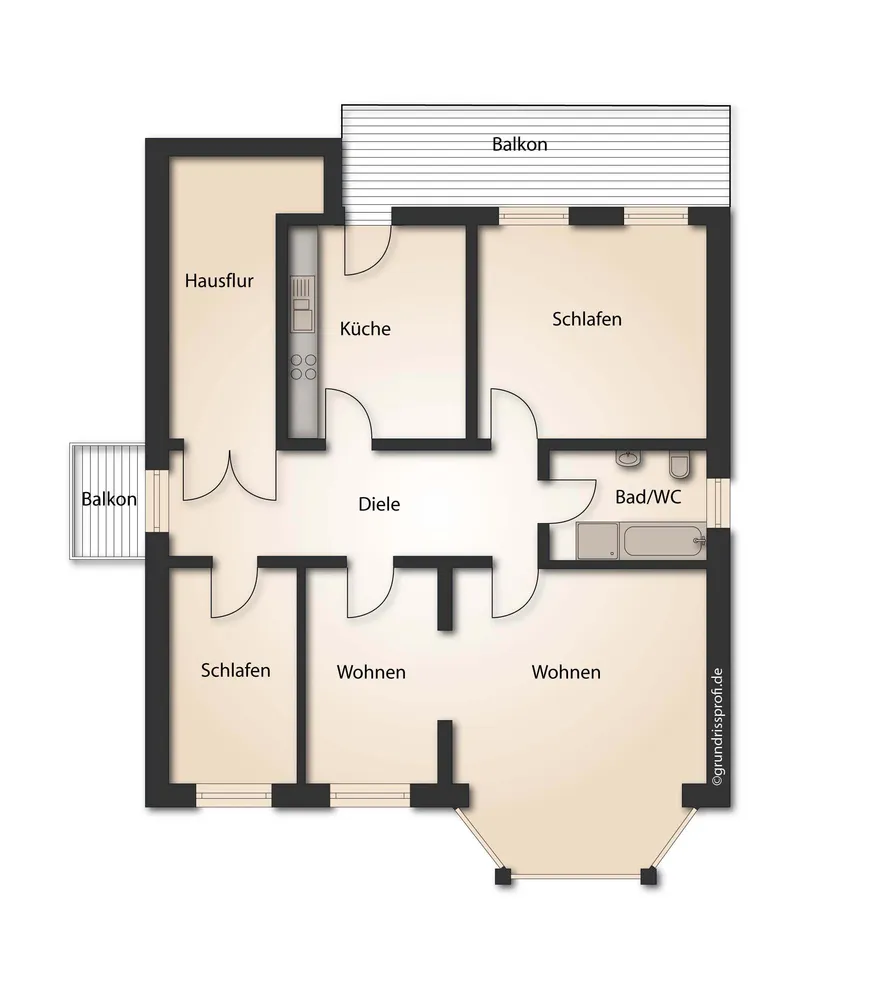 3 Zimmer Wohnung mit 107 m² in Unna – Bild 1