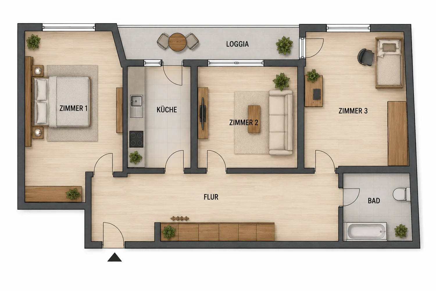 3 room apartment with 77 m² in Munich – Photo 10