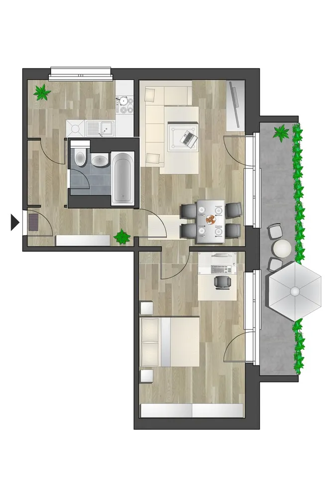 2 room apartment with 59 m² in Chemnitz – Photo 6