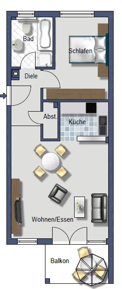 2 Zimmer Wohnung mit 58 m² in Mainz – Bild 2