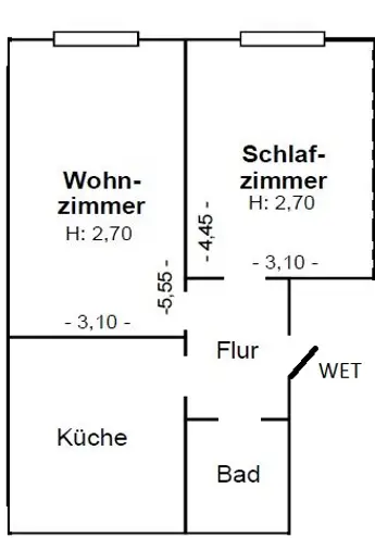 2 Zimmer Wohnung mit 52 m² in Hamburg – Bild 6