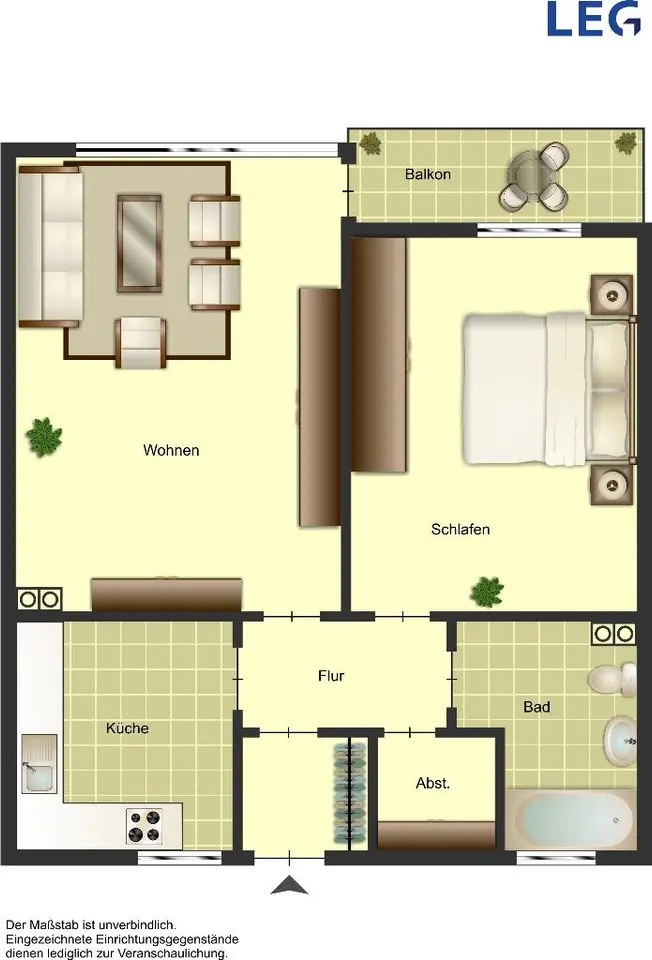 2 Zimmer Wohnung mit 52 m² in Erkrath – Bild 2