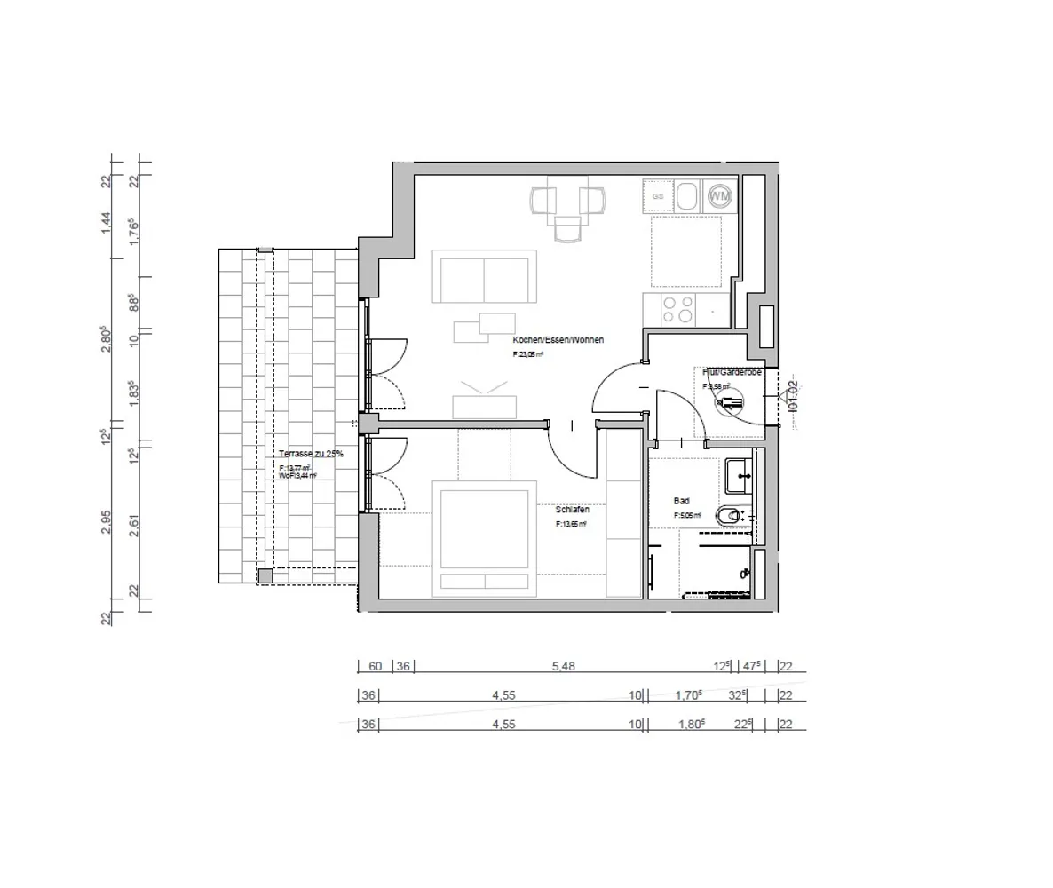 2 Zimmer Wohnung mit 48 m² in Regensburg – Bild 2