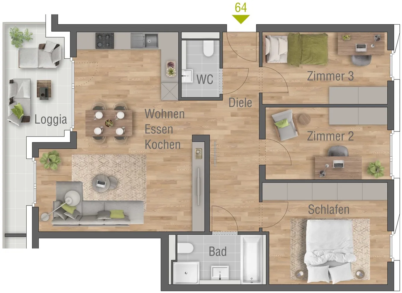 4 Zimmer Wohnung mit 90 m² in Bietigheim-Bissingen – Bild 7
