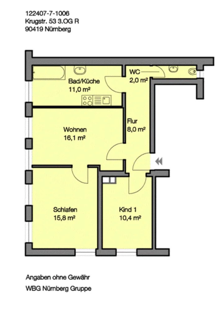 3 Zimmer Wohnung mit 63 m² in Nürnberg – Bild 11
