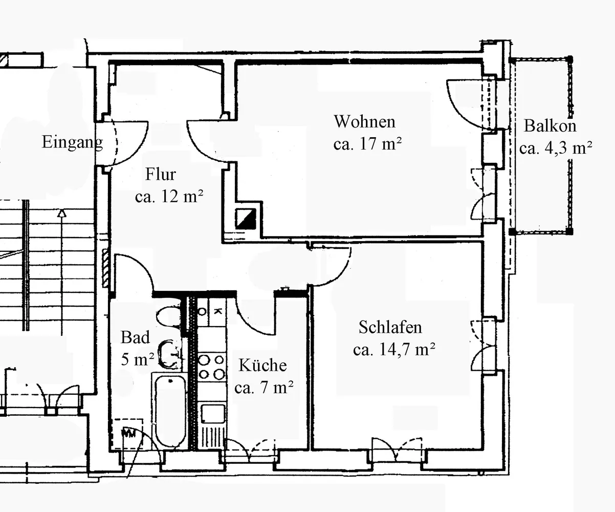 2 room apartment with 58 m² in Dresden – Photo 3