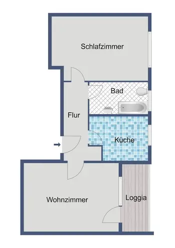 2 Zimmer Wohnung mit 49 m² in Wiesbaden – Bild 4