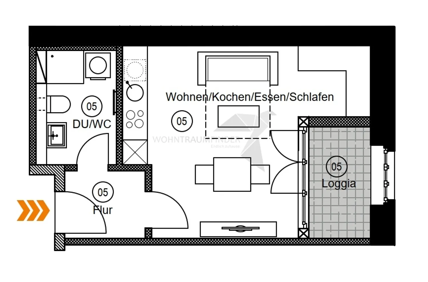 1 Zimmer Wohnung mit 32 m² in Chemnitz – Bild 9
