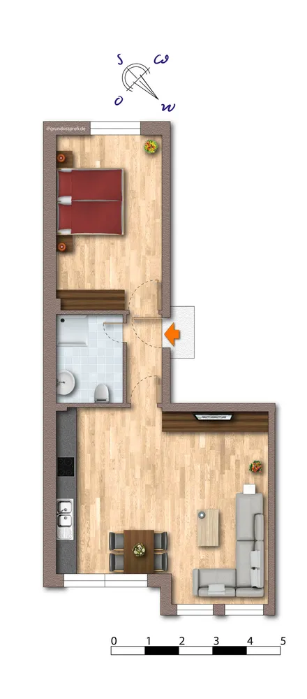 2 Zimmer Wohnung mit 60 m² in Krefeld – Bild 2