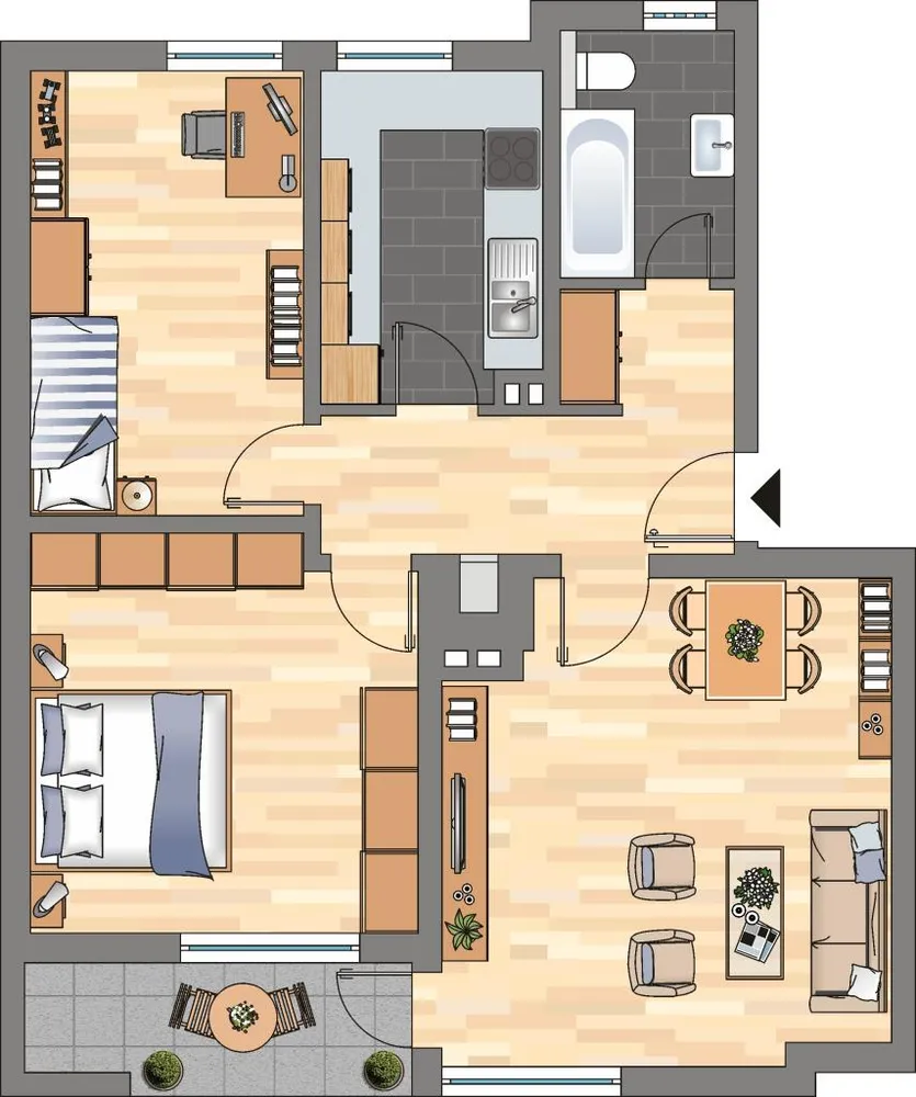 3 room apartment with 69 m² in Oldenburg – Photo 9