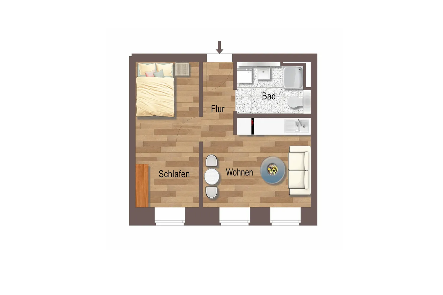 2 Zimmer Wohnung mit 32 m² in Leipzig – Bild 9