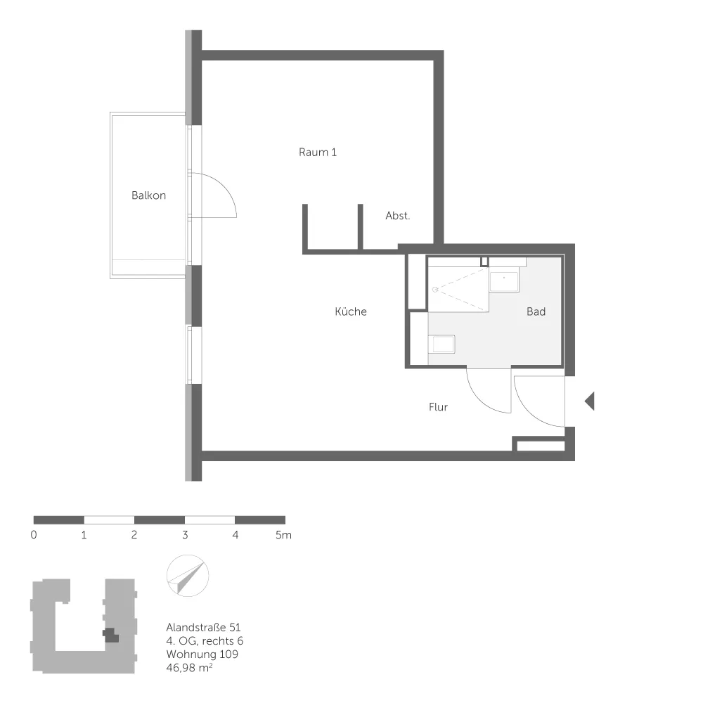 1 Zimmer Wohnung mit 47 m² in Berlin – Bild 6