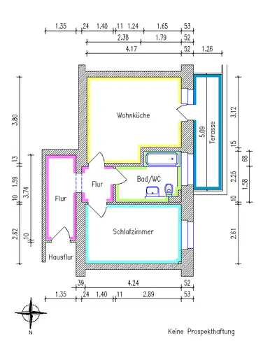 2 room apartment with 42 m² in Chemnitz – Photo 2