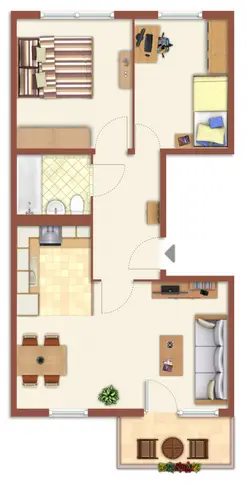 3 Zimmer Wohnung mit 57 m² in Halle (Saale) – Bild 2
