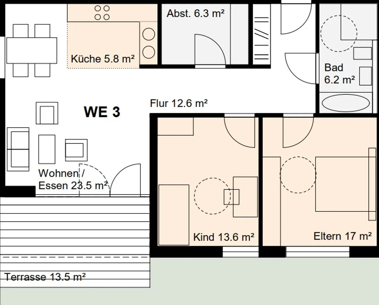 3 Zimmer Wohnung mit 92 m² in Baden-Baden – Bild 3