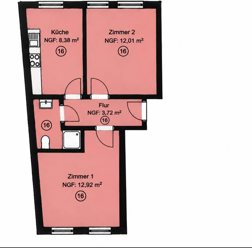 2 Zimmer Wohnung mit 40 m² in Hannover – Bild 5