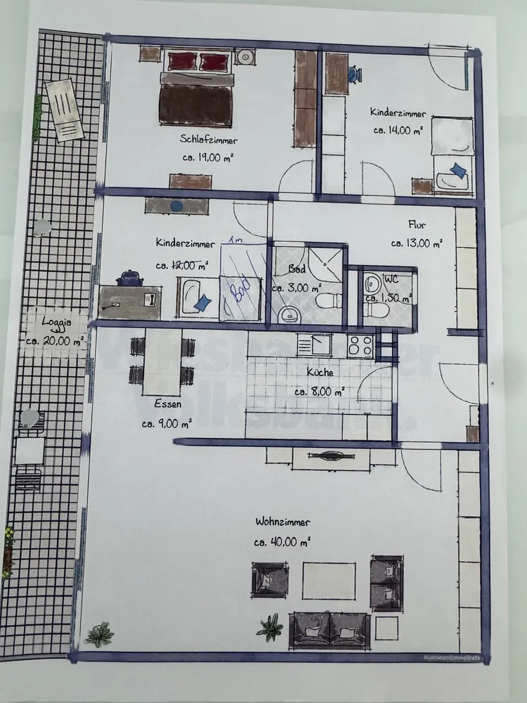 4 Zimmer Wohnung mit 123 m² in Wiesbaden – Bild 3