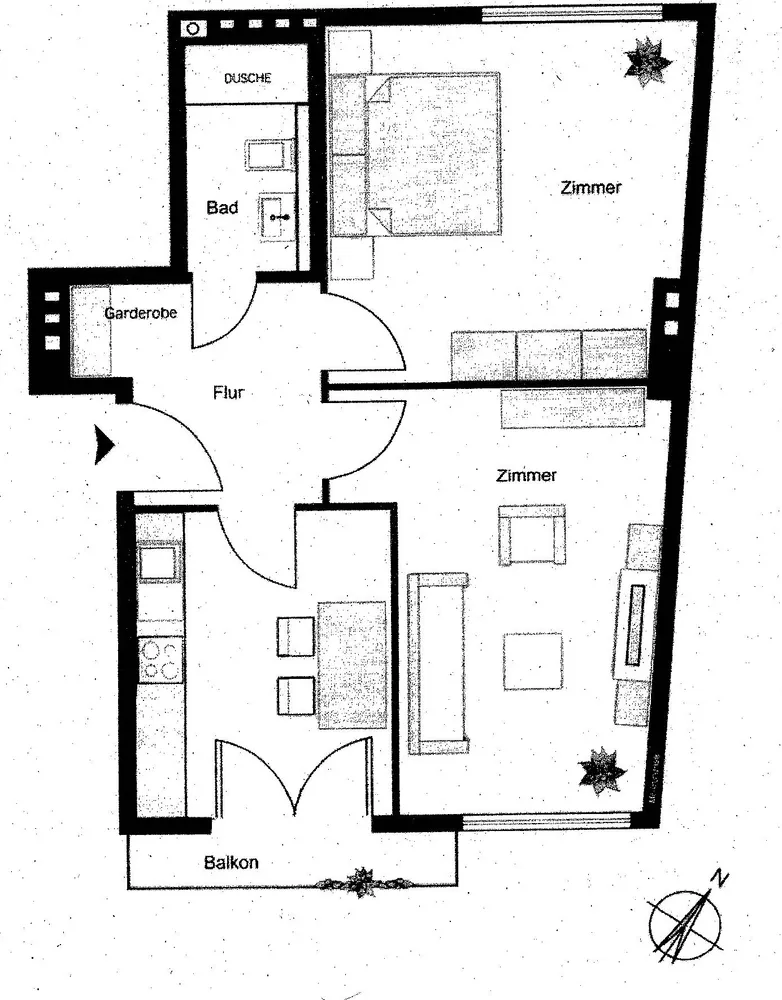 2 Zimmer Wohnung mit 53 m² in Münster – Bild 1