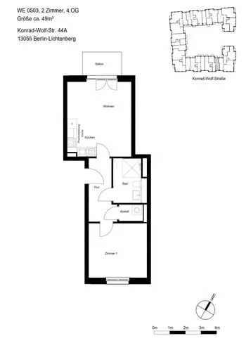2 Zimmer Wohnung mit 48 m² in Berlin – Bild 2
