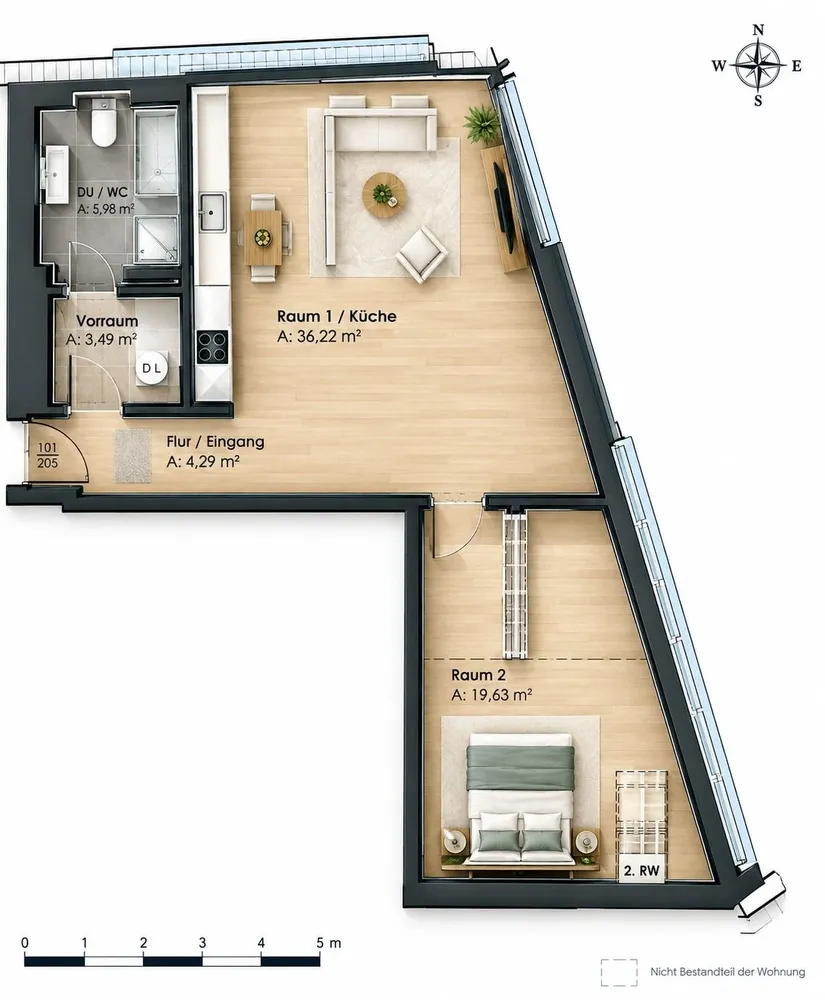 2 Zimmer Wohnung mit 69 m² in Berlin – Bild 8