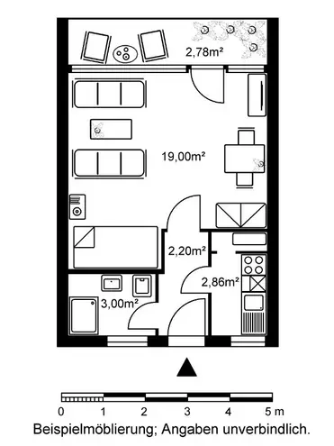 1 Zimmer Wohnung mit 30 m² in Frankfurt am Main – Bild 2