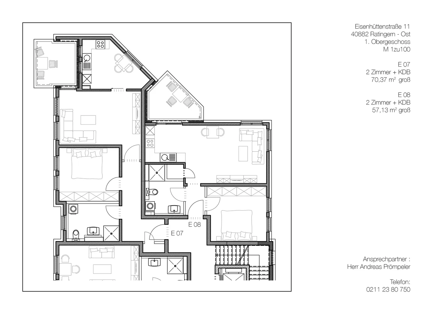 2 Zimmer Wohnung mit 70 m² in Ratingen – Bild 1