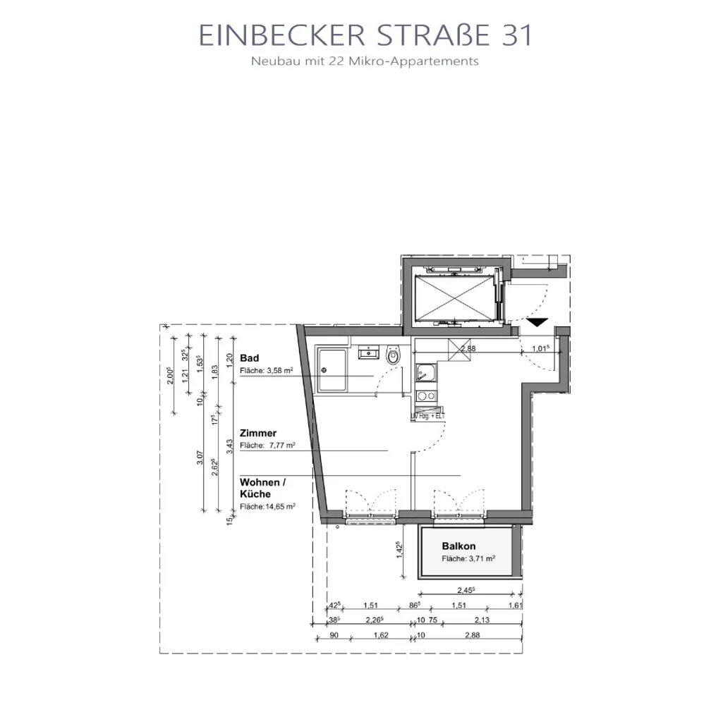 2 room apartment with 28 m² in Berlin – Photo 2