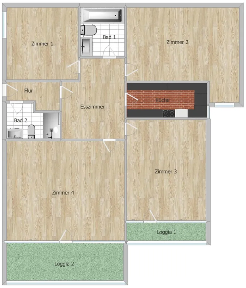 5 Zimmer Wohnung mit 120 m² in Karlsruhe – Bild 1