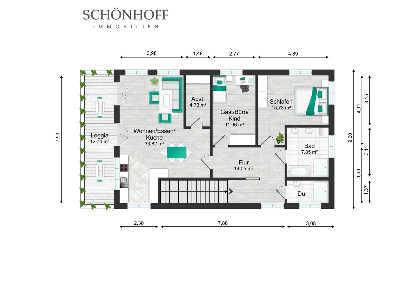 3 Zimmer Wohnung mit 100 m² in Osnabrück – Bild 9