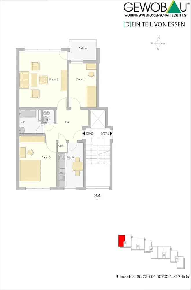 3 Zimmer Wohnung mit 79 m² in Essen – Bild 6