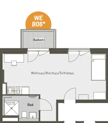1 Zimmer Wohnung mit 42 m² in Berlin – Bild 6