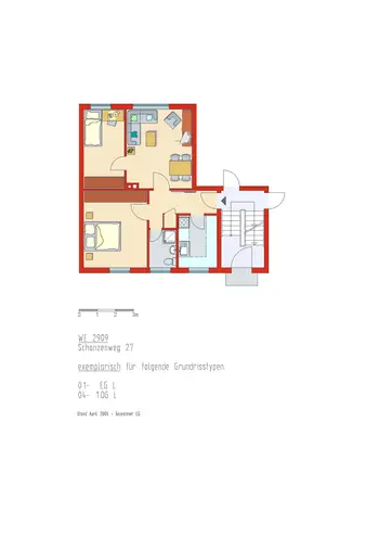 3 Zimmer Wohnung mit 54 m² in Lübeck – Bild 2