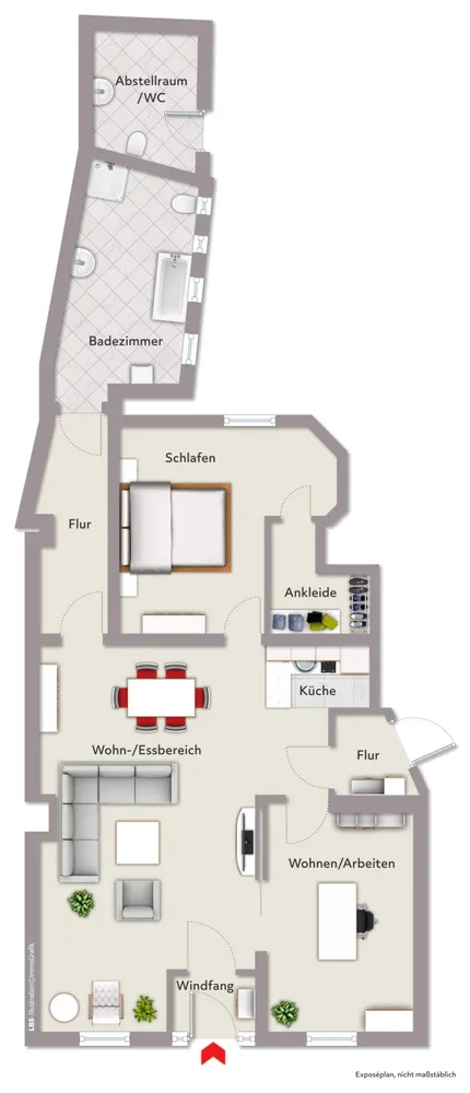3 Zimmer Wohnung mit 90 m² in Schweinfurt – Bild 1