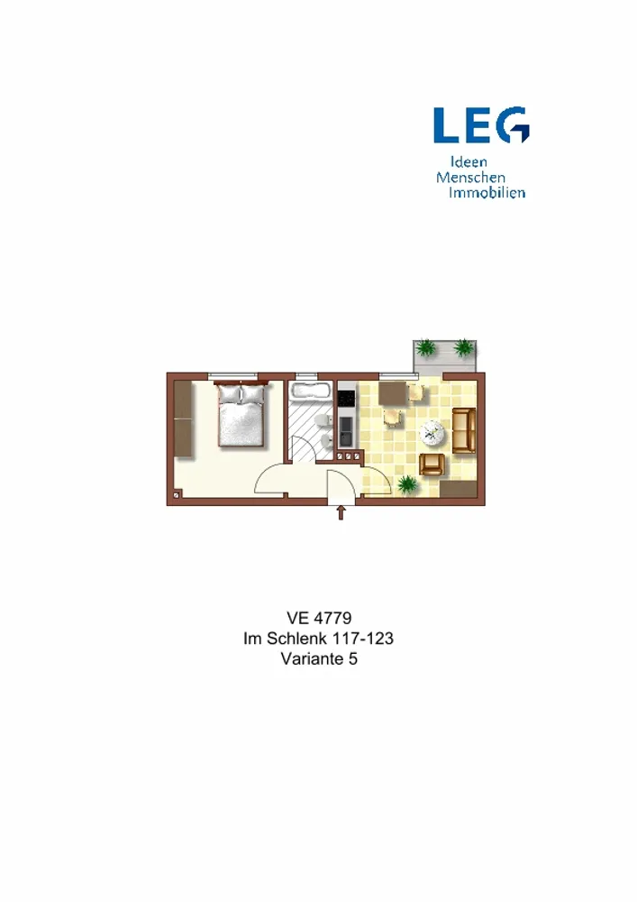 2 Zimmer Wohnung mit 40 m² in Duisburg – Bild 2